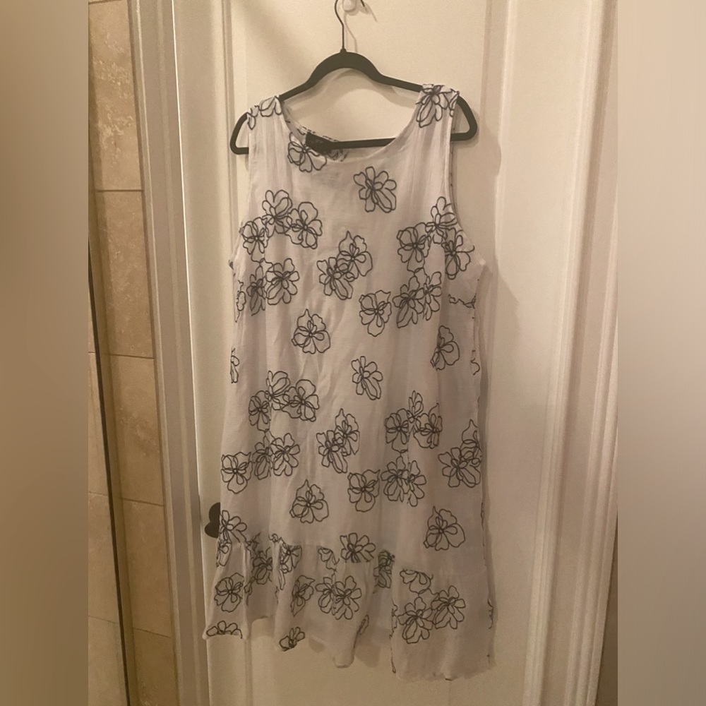 AGB White Dress Embroidered 2X